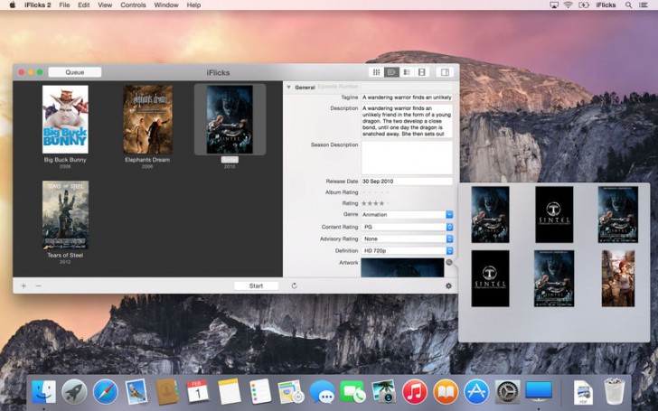 โปรแกรม iFlicks ใส่รายละเอียดวิดีโอลง iTunes