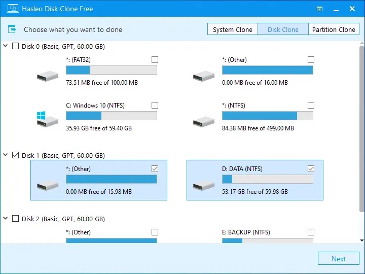โปรแกรมโคลนฮาร์ดดิสก์ โคลนข้อมูล Hasleo Disk Clone
